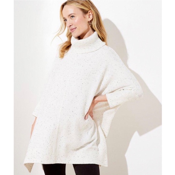 LOFT Sweaters - LOFT Maternity turtleneck poncho sweater size LM